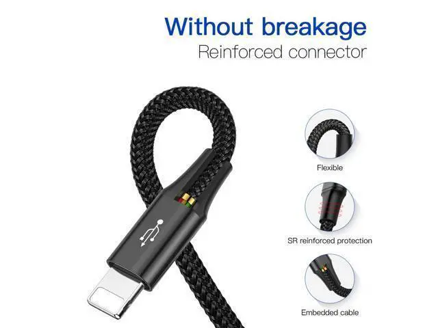 Alt view image 4 of 6 - Baseus 4 in 1 USB Cable for iPhone X xs max Charger Cable 3 in 1 Micro USB Type C Cable for Samsung Galaxy S9 S8 Plus