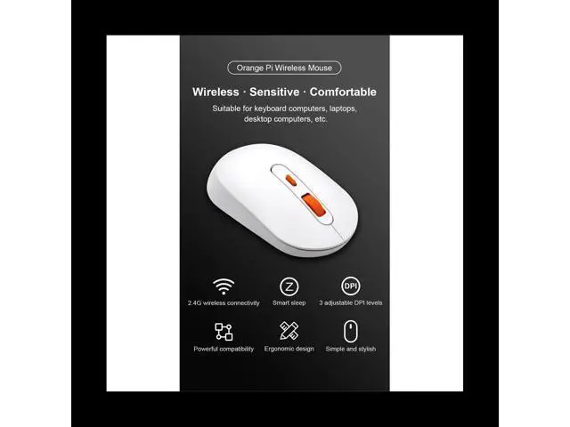 Alt view image 4 of 6 - For Orange Pi Wireless Mouse 2.4G Transmission USB Receiver Gaming Mouse for Orange Pi 800 Keyboard for Desktop Computer