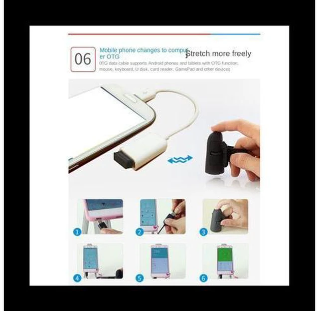 Alt view image 4 of 6 - Mini 2.4G Wireless Finger Ring Mouse Ergonomic Handheld Optical Travel Mice(Black)