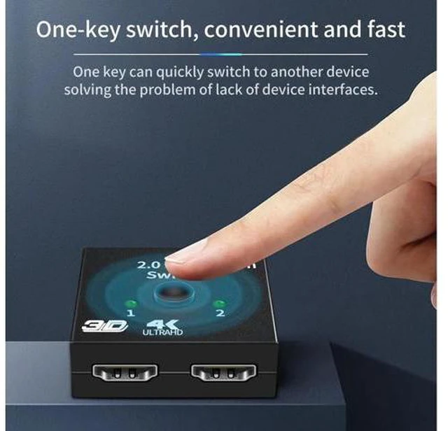 Alt view image 3 of 5 - HDMI-Compatible Splitter 4K Switch KVM Bi-Direction 1x2/2x1 HDMI-compatible Switcher 2 in1 Out for PS4/3 TV Box Switcher Adapter