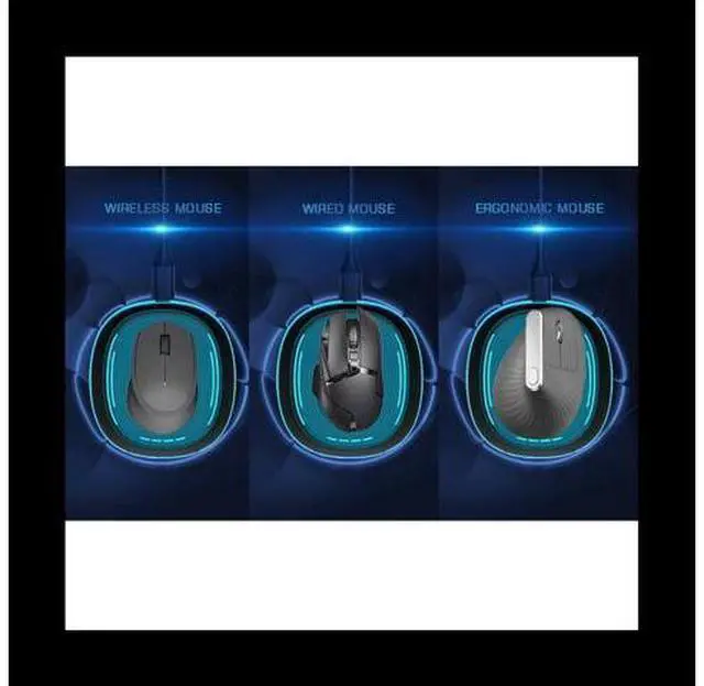 Alt view image 3 of 6 - LED Breathing Light Mouse Mover Undetectable Mouse Jiggler with Timer,ON/Off Switch, Random Movement Keep PC Awake,Black