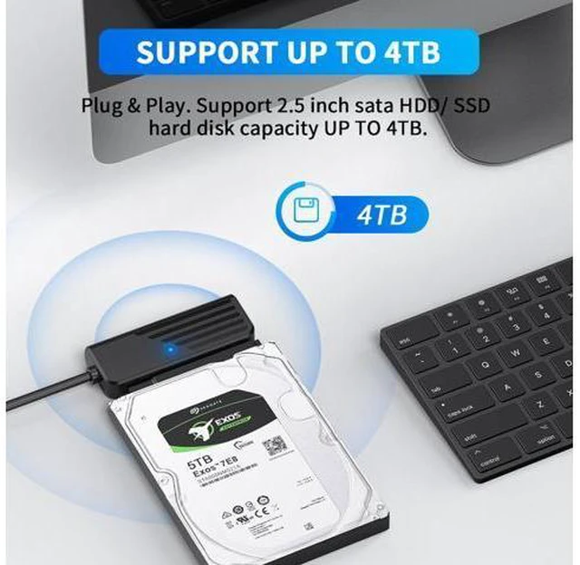Alt view image 2 of 5 - SATA Ke Adaptor USB 2-In-1 USB3.0 Tipe C Ke SATA untuk HDD 2.5 "Inci Hard Disk Transfer Data USB SATA Konverter untuk Laptop(SATA to Type C)