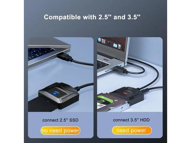 Alt view image 3 of 6 - SATA Ke USB 3.0 Adaptor Kabel untuk 2.5 3.5 Inci HDD Eksternal SSD Hard Drive SATA Adaptor USB 3.0 Ke Sata III Konverter Kabel 3 0(V1 without adapter)
