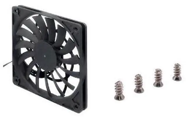 Alt view image 2 of 6 - Mute 120mm 12cm PWM Cooling Fan Slim 12mm,120X120X12mm DC 12V 0.20A 1400RPM Computer PC Case Chassis Cooler Quiet