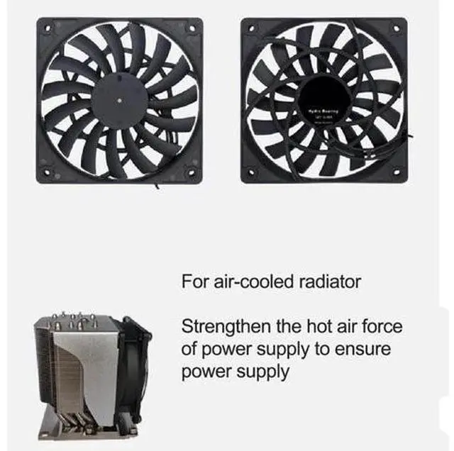 Alt view image 6 of 6 - Mute 120mm 12cm PWM Cooling Fan Slim 12mm,120X120X12mm DC 12V 0.20A 1400RPM Computer PC Case Chassis Cooler Quiet