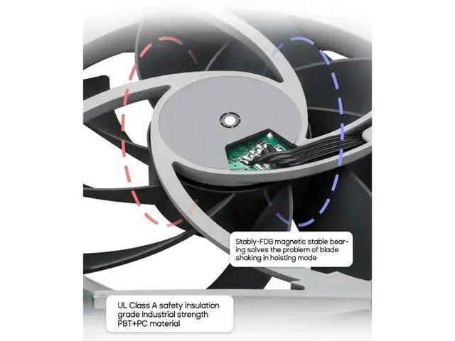 Alt view image 2 of 6 - 80mm Computer Case Cooling Fan PWM Silent Quiet Water Cooling System Chassis PC Cooler HB Hydraulic Bearing 12v