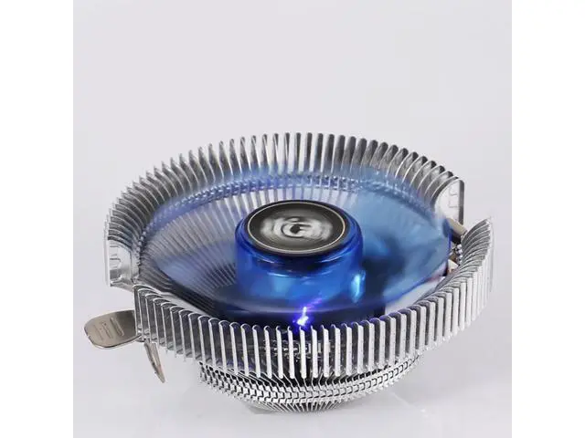 Alt view image 2 of 6 - CPU Fan Desktop Computer PC Cooler Blue LED Aluminum Heatsink CPU Cooling Radiator for LGA 775 1150 1155 1156 1366 2011