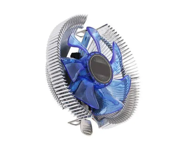 Alt view image 4 of 6 - CPU Fan Desktop Computer PC Cooler Blue LED Aluminum Heatsink CPU Cooling Radiator for LGA 775 1150 1155 1156 1366 2011