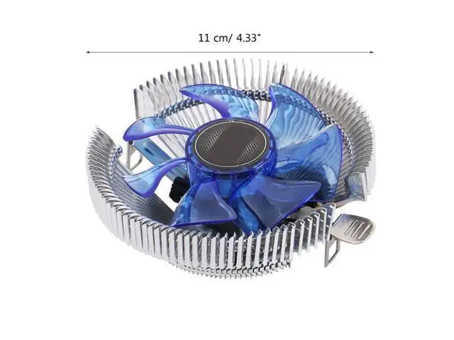Alt view image 5 of 6 - CPU Fan Desktop Computer PC Cooler Blue LED Aluminum Heatsink CPU Cooling Radiator for LGA 775 1150 1155 1156 1366 2011