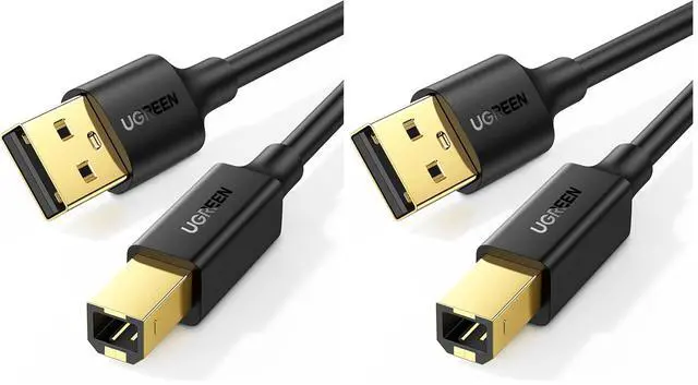 Main image of UGREEN USB A to B Printer Cable 15ft, High Speed for HP Canon Brother (Pack of 2)
