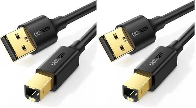 Main image of UGREEN USB A to B Printer Cable 6.6ft, High Speed for HP Canon Brother (Pack of 2)