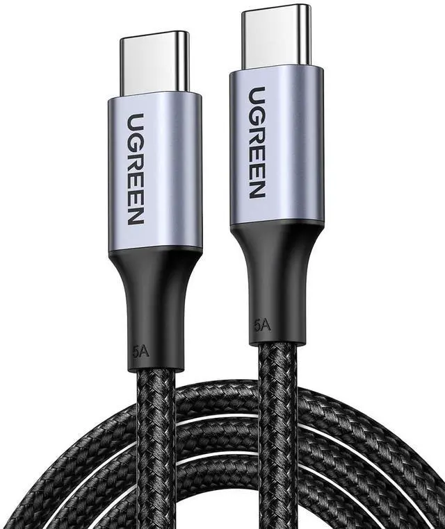 Main image of UGREEN 100W USB C to USB C Cable, Fast Charging Cable, 2-Pack, 10ft, Black