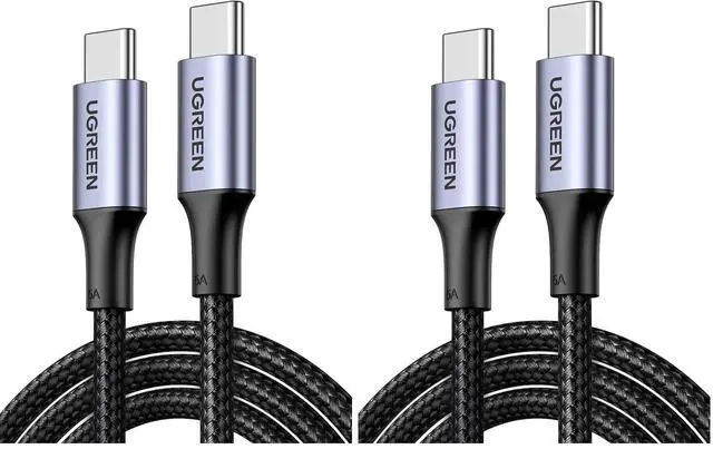 Main image of UGREEN 100W USB C to USB C Cable, Fast Charging, 4-Pack, 6.6ft, Black