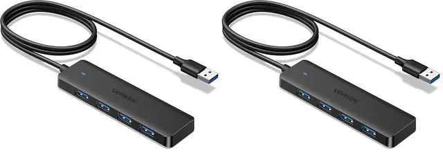 Main image of UGREEN USB 3.0 Hub, 4 Ports USB A Splitter Ultra-Slim USB Expander, 3.3 ft (Pack of 2)