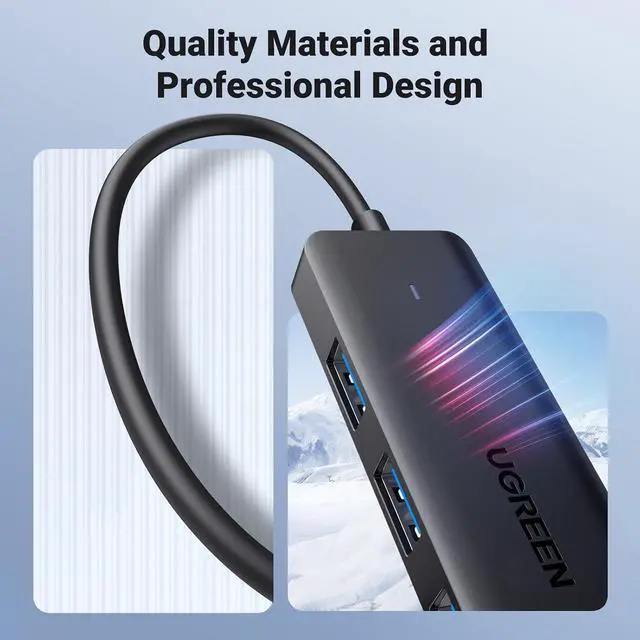 Alt view image 6 of 7 - UGREEN USB 3.0 Hub, 4 Ports USB A Splitter Ultra-Slim USB Expander, 2 ft | 5Gbps Data Transfer for Mouse, Keyboard, Flash Drive, U Disk, Printer Compatible with Laptop, Desktop PC, Xbox, PS5, and More