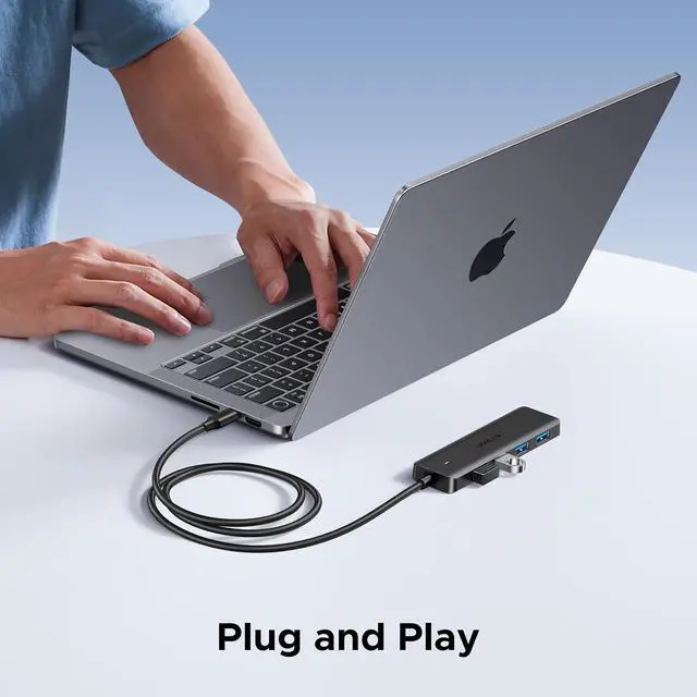 Alt view image 4 of 7 - UGREEN USB C Hub, 4 Ports USB A Splitter Ultra-Slim USB Expander, 3.3 ft | 5Gbps Data Transfer for Mouse, Keyboard, Flash Drive, U Disk, Printer Compatible with Laptop, Desktop PC, Xbox, PS5, and More