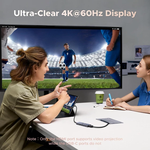 Alt view image 3 of 7 - UGREEN Revodok Pro USB-C Hub 6 in 1 10Gbps 4K 60Hz HDMI | 100W PD charging, compatible with MacBook Neo/Pro/Air, iPad Pro, Thinkpad Rog Ally and More