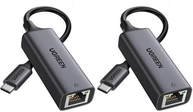 Main image of UGREEN USB C to Ethernet Adapter, 1000Mbps, RJ45, Driver-Free, Compatible with Windows, MacOS, iPadOS, ChromeOS, Android, Laptop, Tablet, Smartphone (Pack of 2)