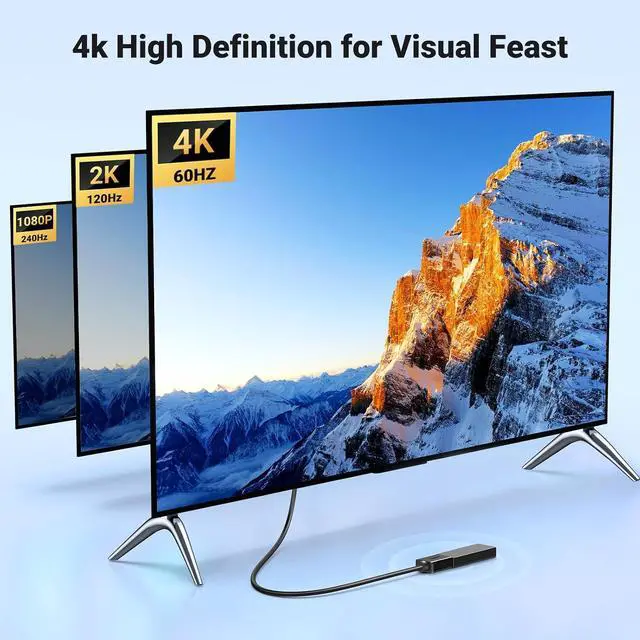 Alt view image 3 of 7 - UGREEN 4K@60Hz 2K@240Hz HDMI 2.0 Extender HDMI Extension Cable, 16FT