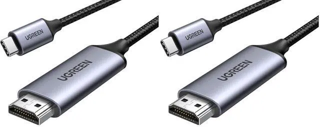 Main image of UGREEN USB C to HDMI 2.0 Cable 4K@60Hz for Home Office, 6.6FT (Pack of 2)