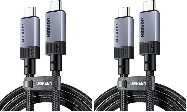 Main image of UGREEN 240W USB C Cable Gen2 10Gbps USB 3.2, 4K 60Hz Video Output Fast Charging Compatible with iPhone 17/16/15 Pro Max, NVMe SSD, Monitor, Galaxy S26/S25/S24 Ultra, MacBook Pro, 3.3FT (Pack of 2)
