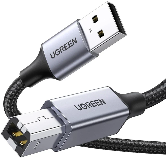 Main image of UGREEN Printer Cable, 6 FT USB A to B, Nylon Braided USB B Cord