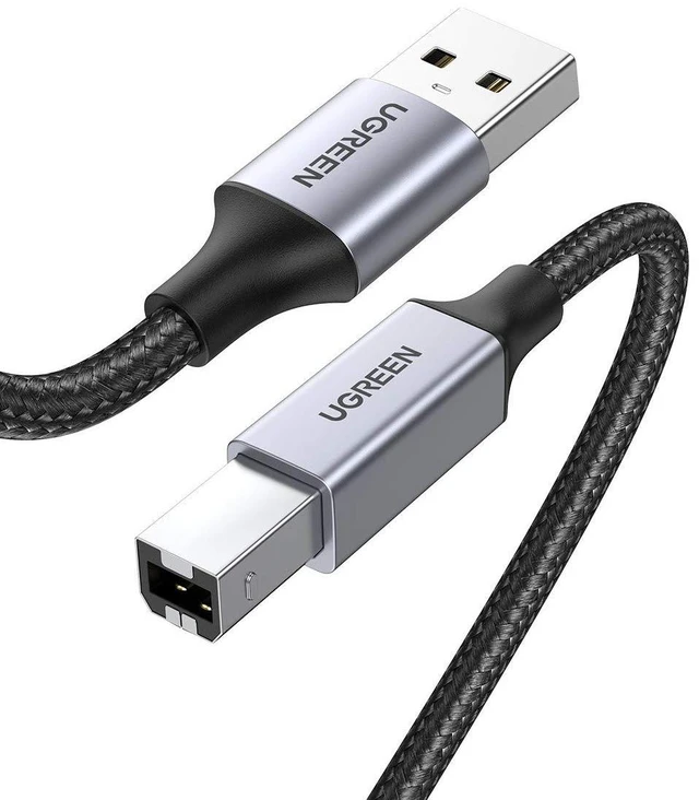 Main image of UGREEN Printer Cable, 15 FT USB A to B, Nylon Braided USB B Cord