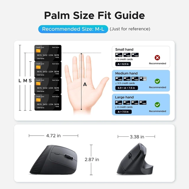 Alt view image 4 of 7 - UGREEN Ergonomic Wireless Mouse, Bluetooth & 2.4G Wireless, Quiet Clicks | 1000/1600/2000/4000 DPI, Up to 3 Device Connectivity, 6 Buttons, Multi-system compatibility, for Laptop, Desktop, PC