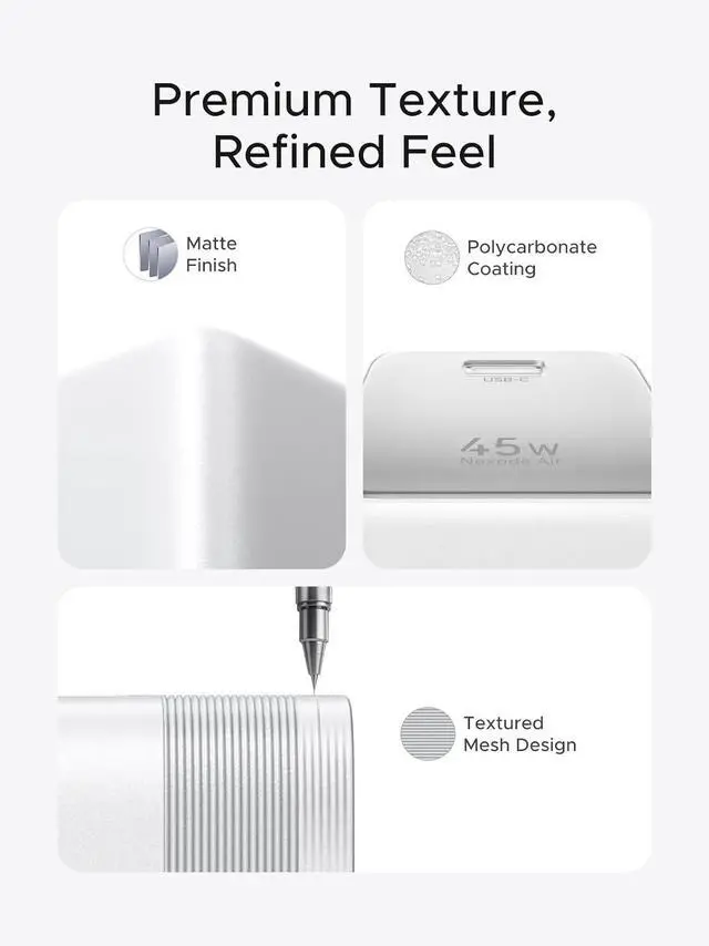 Alt view image 7 of 7 - UGREEN Nexode Air 45W USB C Charger Block, Ultra Mini GaN Fast Charging