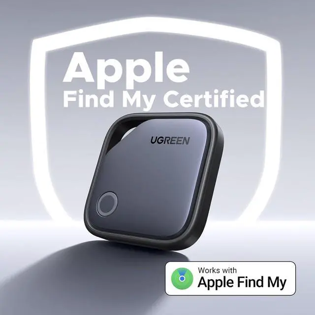 Alt view image 2 of 7 - UGREEN FineTrack Air Tracker Tags(iOS Only) | 2-Year Replaceable Battery Bluetooth Tracker Compatible with Apple Find My, Item Finder for Keys, Luggage, Wallet