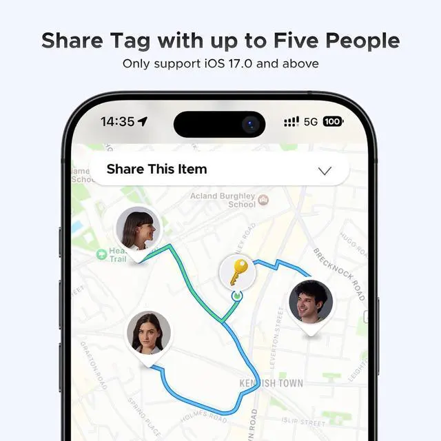 Alt view image 6 of 7 - UGREEN FineTrack Air Tracker Tags(iOS Only) | 2-Year Replaceable Battery Bluetooth Tracker Compatible with Apple Find My, Item Finder for Keys, Luggage, Wallet