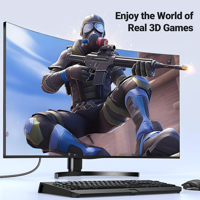 Alt view image 4 of 7 - UGREEN 4K@60Hz HDMI Cable Braided High Speed Monitor Cable 10FT | 18Gbps, Ethernet Support, Compatible with UHD TV Computer Switch Xbox 360 PS5 PS4 Blu-ray