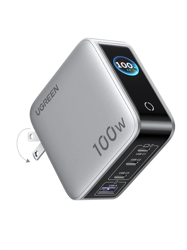 Main image of UGREEN Nexode Pro 100W Charger with 4-Port & Smart Display, GaN USB C Fast Wall Charger Block, Type-C Charging Compatible with MacBook Pro/Air, iPhone 17/16 Series, Galaxy, iPad Pro, Steam Deck