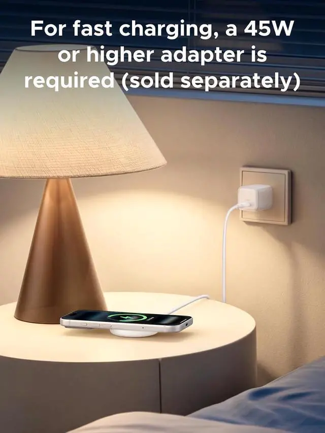 Alt view image 3 of 7 - UGREEN Qi2.2 25W MagSafe-Compatible Wireless Charging Pad