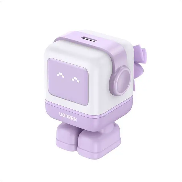 Main image of UGREEN Uno 30W USB C Charger, Compact Robot GaN Fast Charging Block, Purple