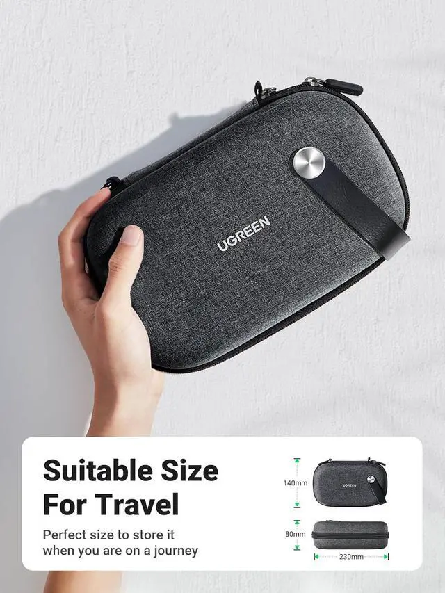 Alt view image 2 of 6 - UGREEN Electronics Organizer Travel Case Cable Organizer Bag Waterproof Portable Storage Pouch for Charger, Cables, USB Flash Drive, Power Bank, Memory Card, Travel Accessories Black