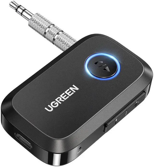 Main image of UGREEN Bluetooth 5.4 Car Adapter, Hands-Free Call & Noise Cancelling AUX to Bluetooth Adapter for Car, 3.5mm Audio Blue-Tooth Receiver for Cars Stereo Home Speaker - 15H Battery Life