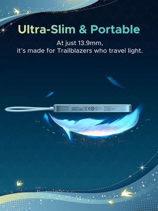 Alt view image 4 of 7 - UGREEN x Honkai Star Rail MagFlow 10000mAh Qi2 15W Power Bank | Honkai edition, Qi2 15W wireless, 30W USB-C wired. Built-in cable, slim MagSafe compatible for iPhone 17/16/15.