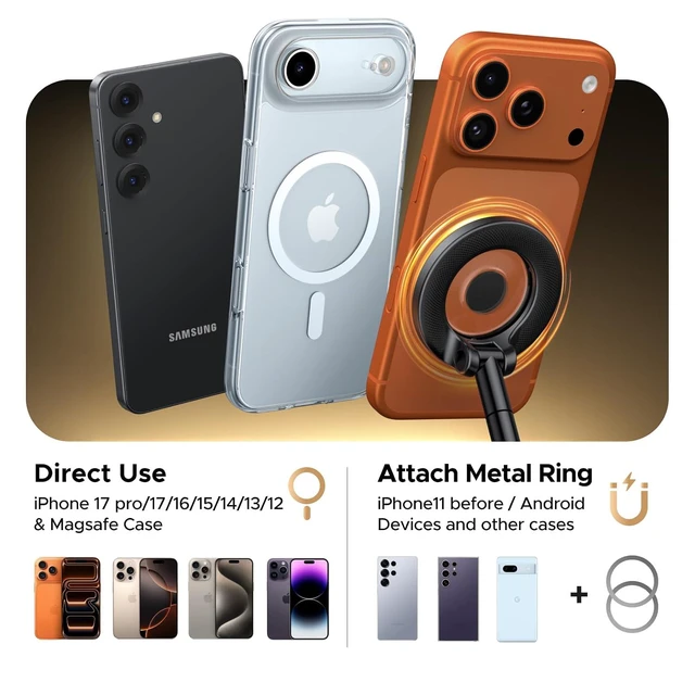 Alt view image 6 of 7 - UGREEN Magsafe Car Phone Mount, 80LB Vacuum Suction Phone Holder | 3600gf Magnetic Hold with N52 Magnets360° RotationDashboard & Windshield Compatible with iPhone 17-12 Plus Pro Max Series
