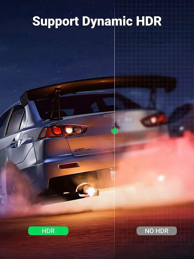 Alt view image 3 of 6 - UGREEN Displayport Cable 1.4 8K DisplayPort to DisplayPort Cable Nylon Braided DP to DP 8K 60Hz 4K 144Hz and 1080P 240Hz Support 32.4Gbps HDR HDCP Gaming Monitor Cable for Laptop PC TV 3FT