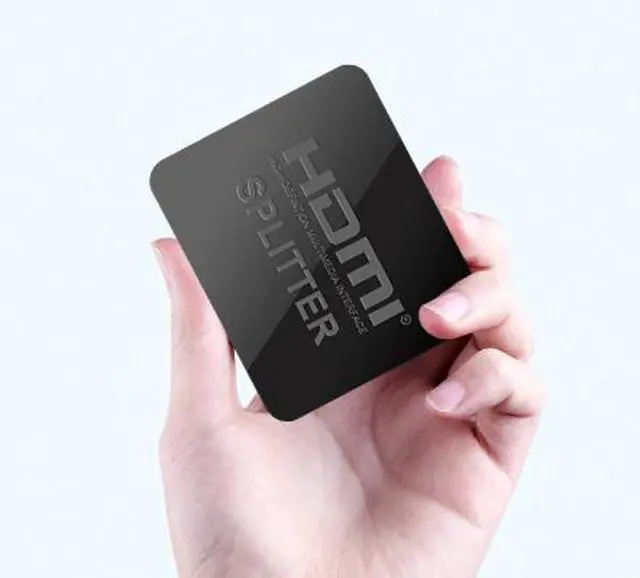 Alt view image 4 of 4 - HDMI Splitter 1 in 2 Out 4K@60Hz 1x2 HDMI 2.0 Duplicator/Mirror for Dual Monitors, UHD Video Distributor for PC/Laptop/PS4/Xbox/TV, Plug & Play