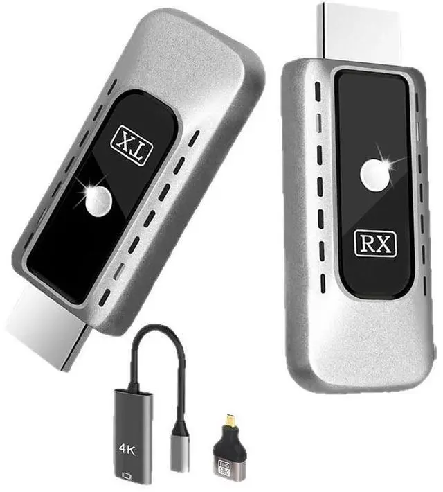 Main image of HDMI Wireless Extender 50m 1080P@60Hz Video Transmitter & Receiver Kit, 5.8GHz Wireless HDMI Adapter for TV/Projector/PC, Plug-and-Play, IR Remote Support, Ideal for Video Conference/Home Theater