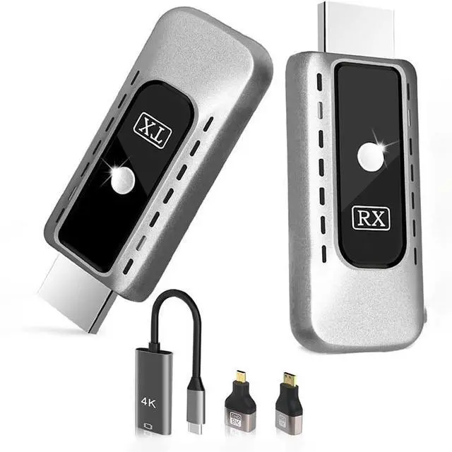 Alt view image 5 of 5 - HDMI Wireless Extender 50m 1080P@60Hz Video Transmitter & Receiver Kit, 5.8GHz Wireless HDMI Adapter for TV/Projector/PC, Plug-and-Play, IR Remote Support, Ideal for Video Conference/Home Theater