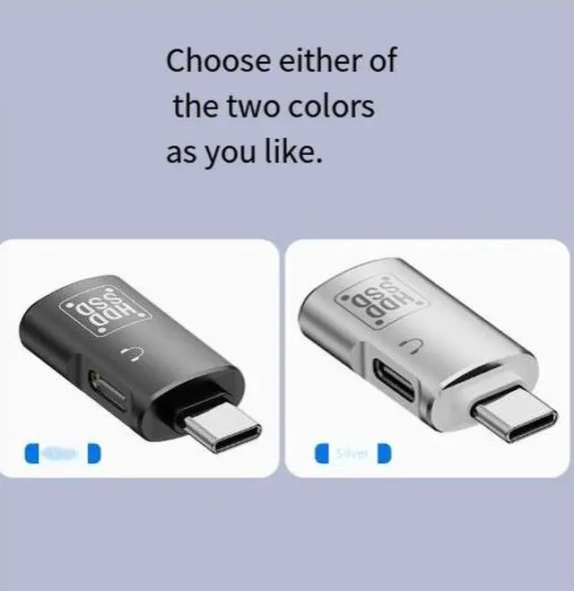 Alt view image 2 of 4 - USB-C to USB 3.0 OTG Splitter 2-in-1 Type-C Female to USB-A Dual Port Adapter for Phone/Tablet/Laptop, Connect U-Disk & Digital Headphone/Charger Simultaneously, Aluminum Alloy