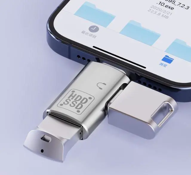 Alt view image 3 of 4 - USB-C to USB 3.0 OTG Splitter 2-in-1 Type-C Female to USB-A Dual Port Adapter for Phone/Tablet/Laptop, Connect U-Disk & Digital Headphone/Charger Simultaneously, Aluminum Alloy