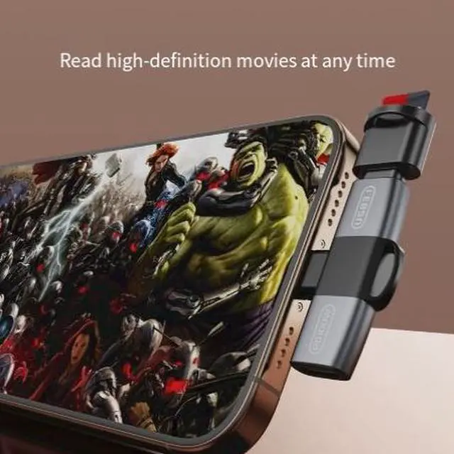 Alt view image 4 of 5 - USB C to Dual USB C Adapter 2-in-1 Zinc Alloy 3.1 Gen2 OTG Splitter, 10Gbps Data Transfer & 100W PD Fast Charging Simultaneously, Type-C Male to 2 Female Ports for MacBook/iPad/Phone