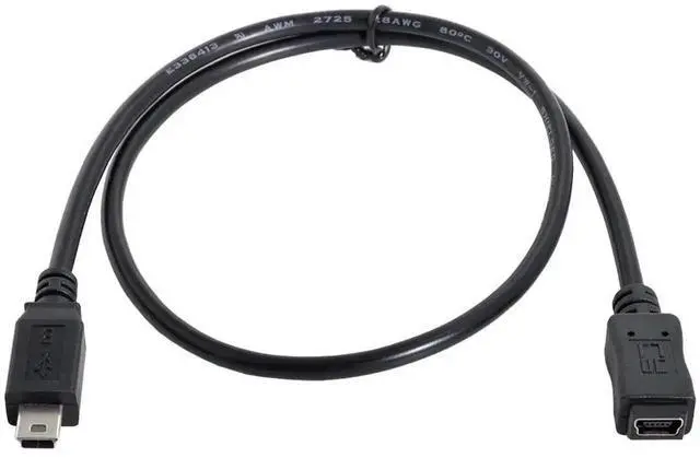 Alt view image 7 of 7 - Mini USB Extension Cable USB 2.0 Mini USB 5Pin Male to Female Data Power Extension Cable Adapter 1.6ft