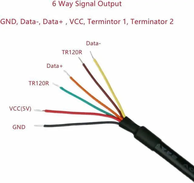 Alt view image 3 of 7 - FTDI USB-RS485-WE-1800-BT Cable USB to RS485 UART Serial Adapter Converter Cable USB-RS485-WE Cable 1.8M 6 Way Wire End