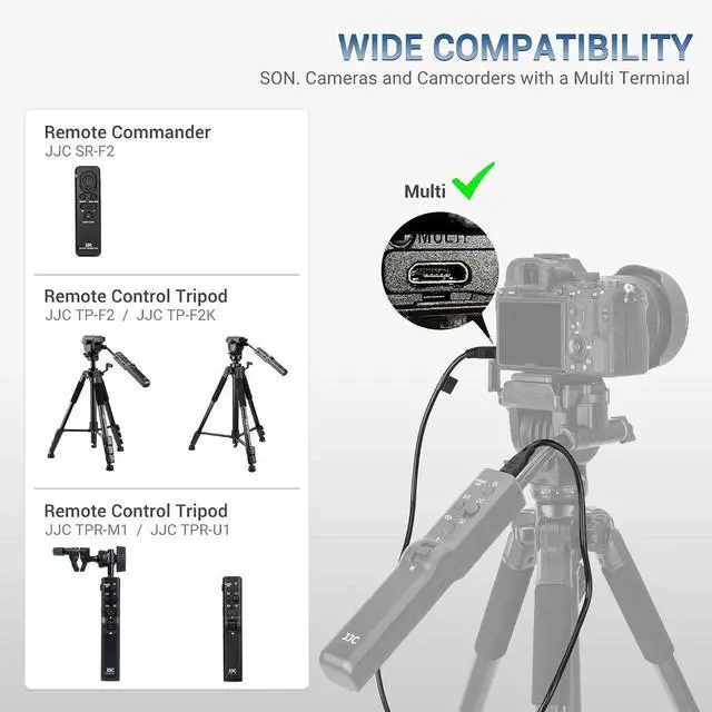 Alt view image 7 of 7 - 100CM Multi Terminal Connecting Cable Cord Fits Sony Camera/Camcorder Connect JJC SR-F2 SR-F2W TP-F2 TPR-M1 TPR-U1 TP-S2 Remote Control
