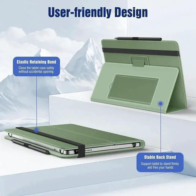 Alt view image 7 of 7 - TiMOVO Case Compatible with Remarkable Paper Pure 10.3 Inch 2026 with Pen Loop, Lightweight Folding Stand Cover with Hand Strap, Laurel Green